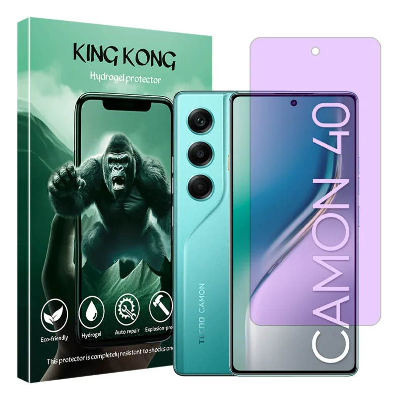 محافظ صفحه نمایش آنتی پرپل کینگ کونگ  مدل هیدروژلی مناسب برای گوشی موبایل تکنو Camon 40