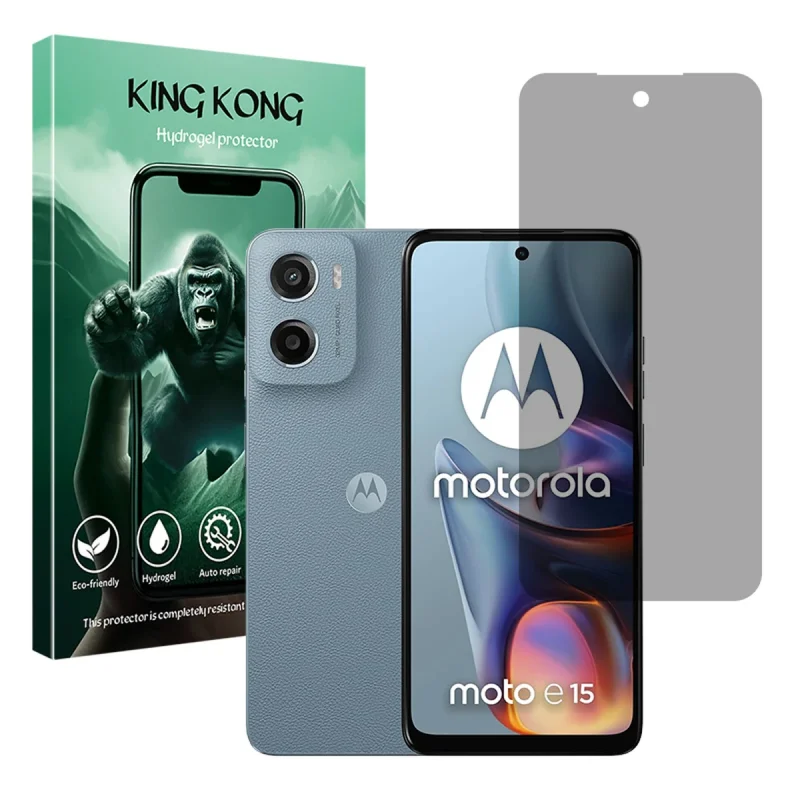 محافظ صفحه نمایش حریم شخصی کینگ کونگ مدل Tough مناسب برای گوشی موبایل موتورولا Moto E15