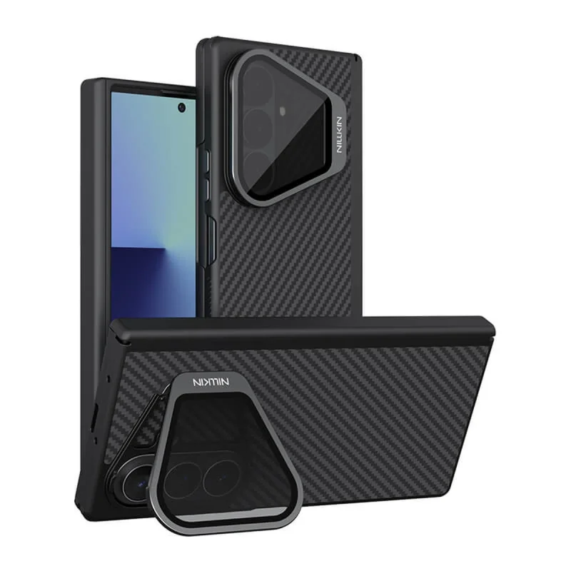 کاور نیلکین مدل CarboProp Magnetic Black Mirror Cover مناسب برای گوشی موبایل سامسونگ Galaxy Z Fold 8 Ultra