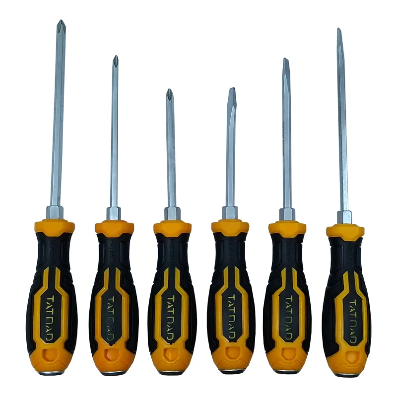 پیچ گوشتی ضربه خور دوسو و چهار سو تات ناد مدل GERMANCRAFT-600 بسته 6 عددی