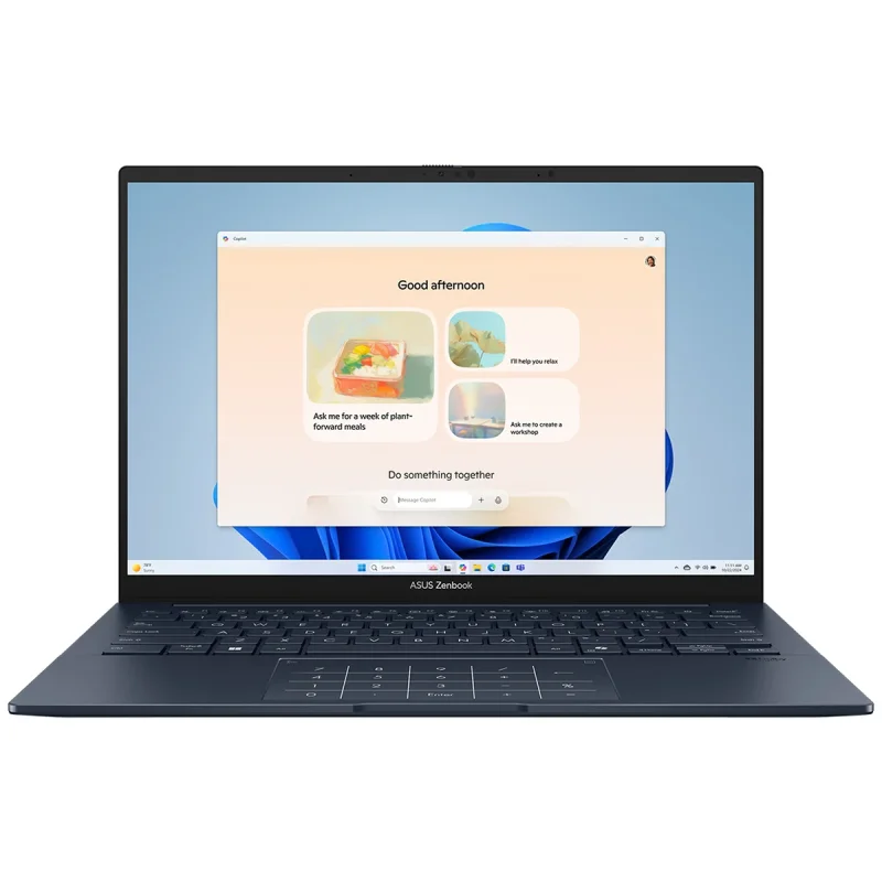 لپ تاپ 14 اینچی ایسوس مدل Zenbook 14 UX3405CA-Core Ultra 9 285H-32GB LPDDR5X-1TB SSD-OLED Touch 3K 120Hz-Backlit-W