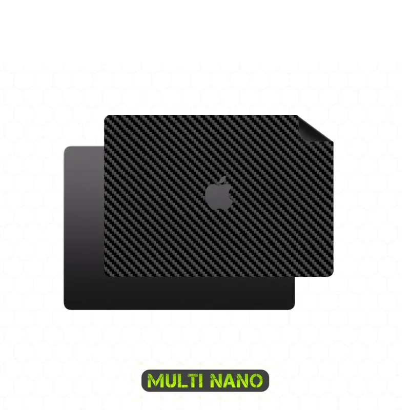 برچسب پوششی پشت لپ تاپ مولتی نانو طرح کربن مدل X-F1C مناسب برای لپ تاپ اپل MacBook Pro 14 MRX33 14.2 inch 2023