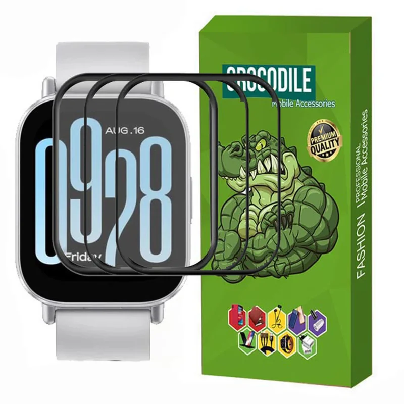 محافظ صفحه نمایش کروکودیل مدل PMMA مناسب برای ساعت هوشمند شیائومی Redmi Watch 5 Active بسته 3 عددی