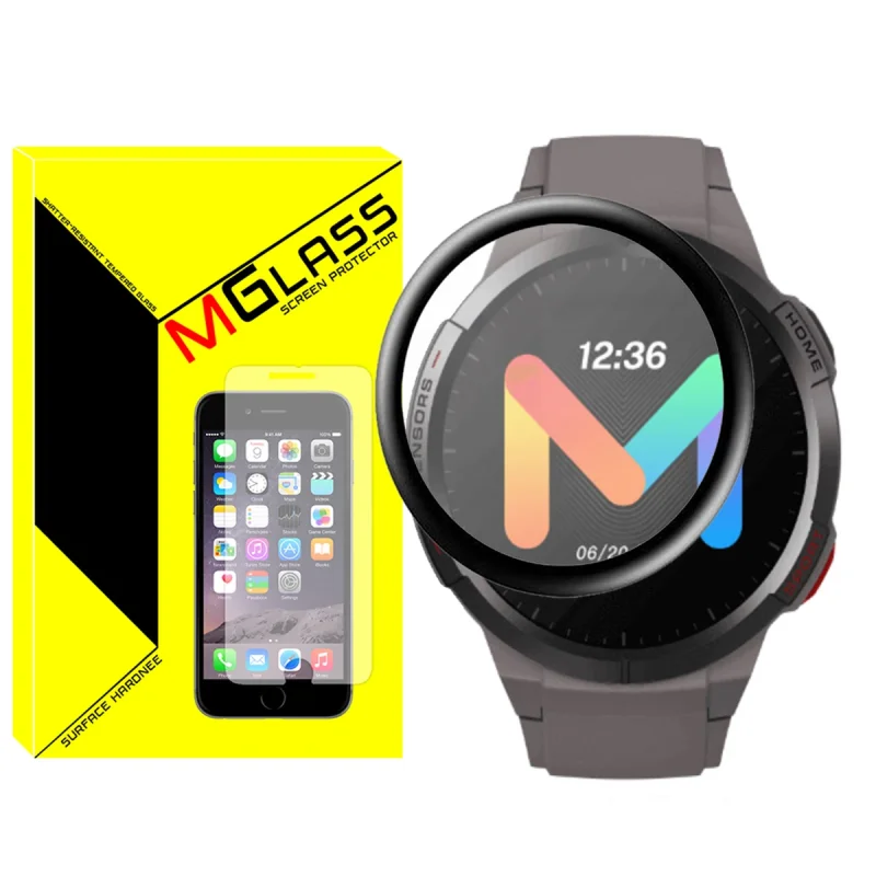 محافظ صفحه نمایش نانو ام‌گلس مدل GLS_Pmma مناسب برای ساعت هوشمند میبرو GS 47mm