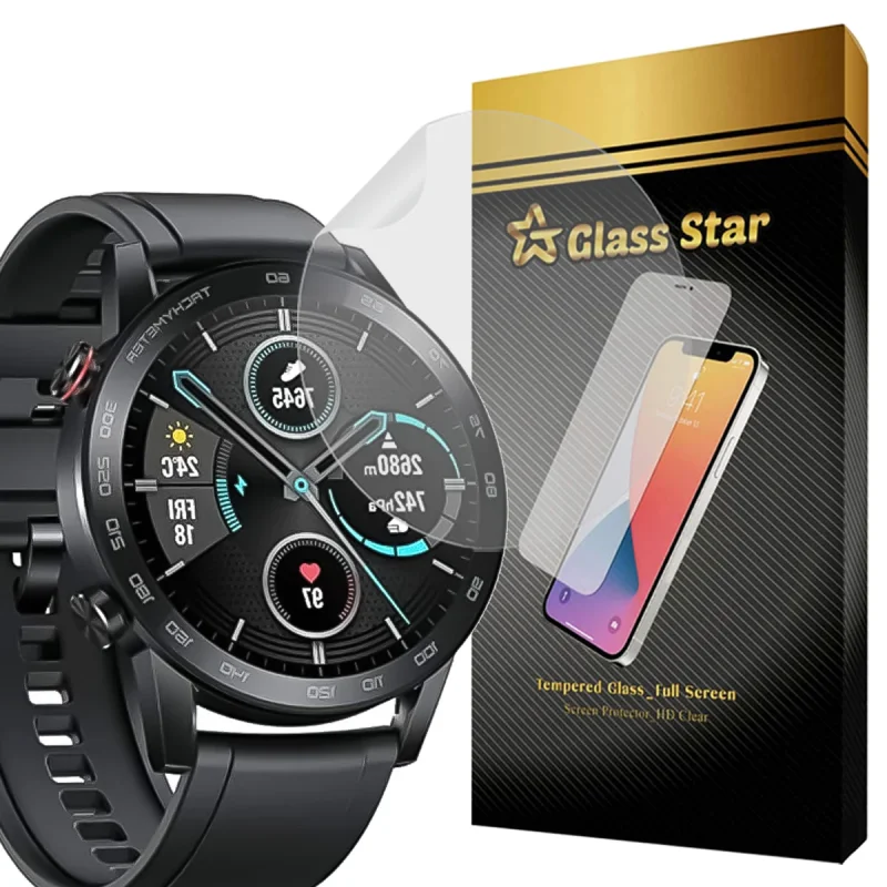 محافظ صفحه نمایش گلس استار مدل NNOG20 مناسب برای ساعت هوشمند آنر Magic Watch 2 46 mm