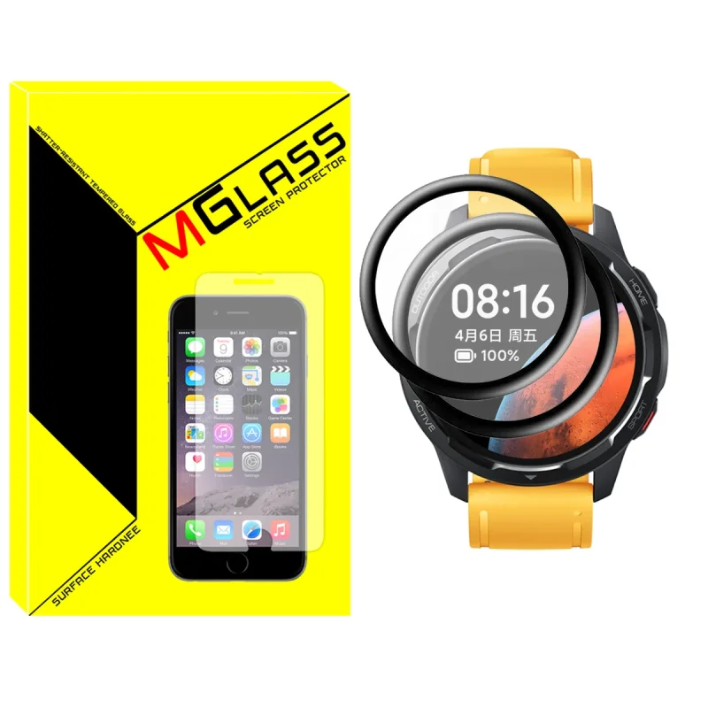 محافظ صفحه نمایش ام گلس مدل GLS_Pmma مناسب برای ساعت هوشمند شیائومی Mi Watch Color 2 بسته دو عددی