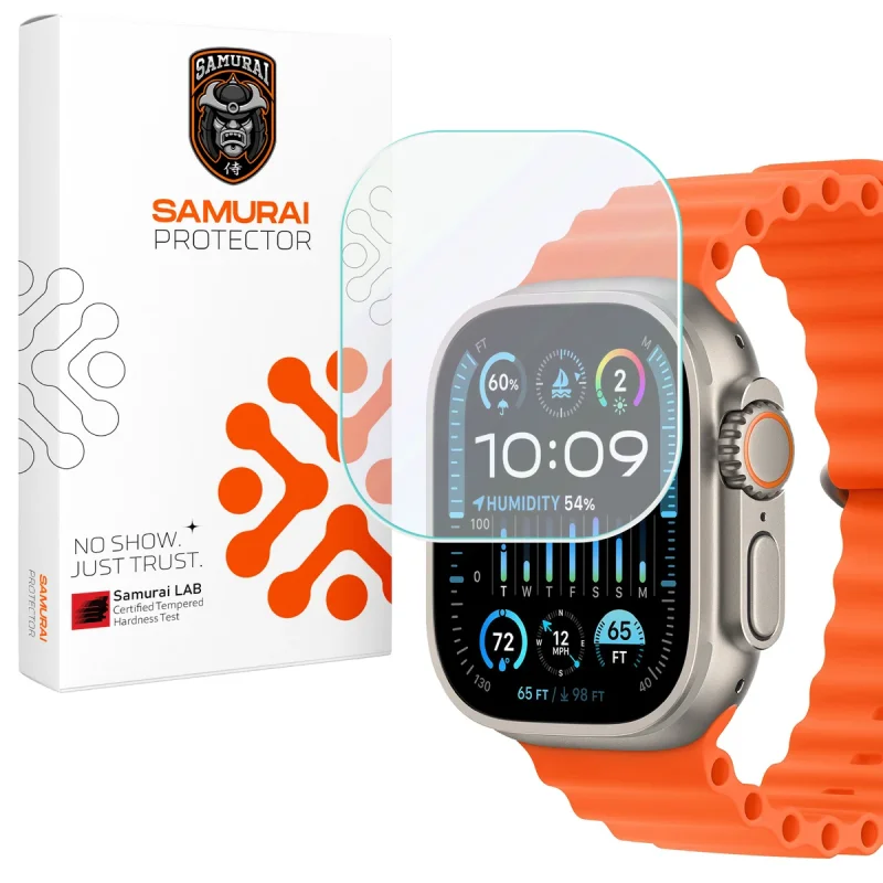 محافظ صفحه نمایش سامورایی مدل Hanzo مناسب برای ساعت هوشمند اپل Watch Ultra 1 49mm / Ultra 2 49mm