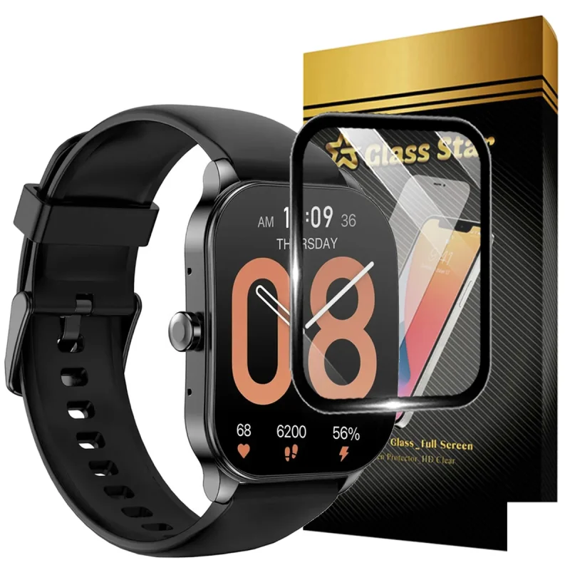 محافظ صفحه نمایش گلس استار مدل GWPM مناسب برای ساعت هوشمند امیزفیت Pop 3S