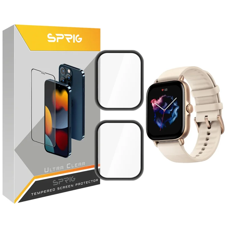 محافظ صفحه نمایش نانو اسپریگ مدل SPG مناسب برای ساعت هوشمند امیزفیت GTS 4 بسته دو عددی