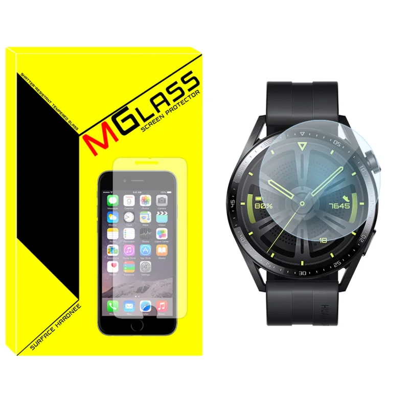 محافظ صفحه نمایش شیشه‌ای ام گلس مدل SH-MG مناسب برای ساعت هوشمند هوآوی Watch GT3 46mm