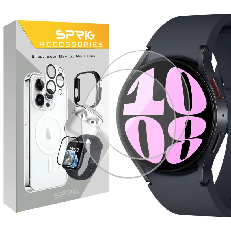 محافظ صفحه نمایش شیشه ای اسپریگ مدل SPG مناسب برای ساعت هوشمند سامسونگ Galaxy watch 5 44mm مجموعه 2 عددی