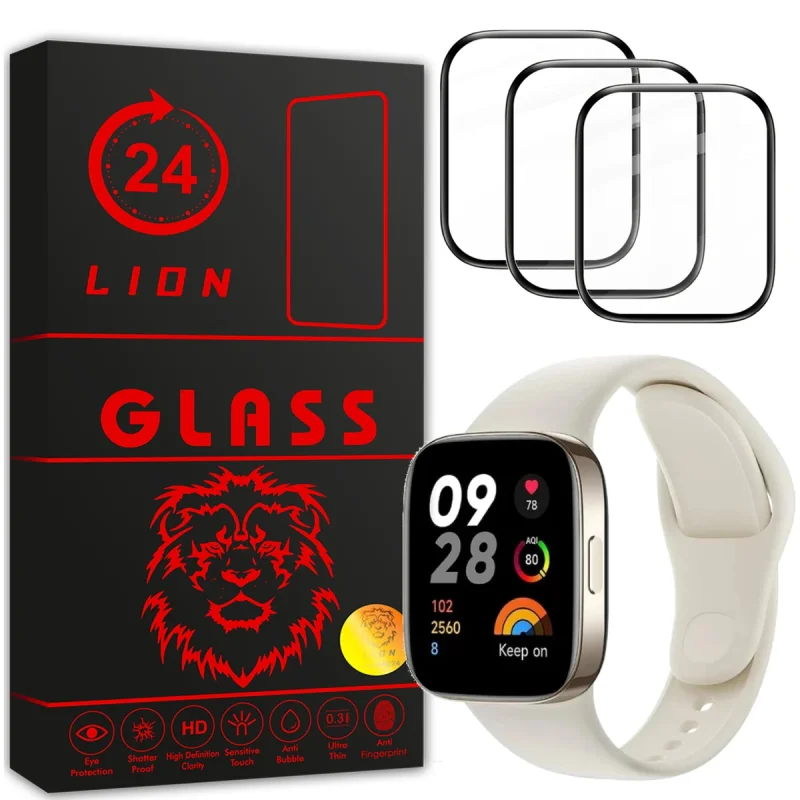 محافظ صفحه نمایش لاین مدل RT007 مناسب برای ساعت هوشمند شیائومی Redmi Watch 3 Active بسته سه عددی
