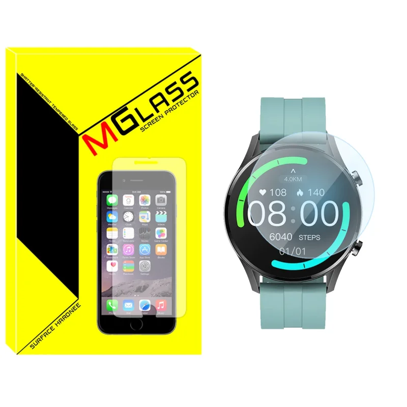 محافظ صفحه نمایش شیشه‌ای ام‌گلس مدل Glass-MG مناسب برای ساعت هوشمند ایمیلب W12