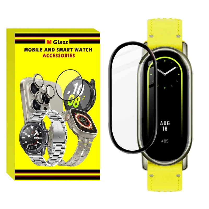 محافظ صفحه نمایش ام‌گلس مدل GLS_Pmma مناسب برای ساعت هوشمند شیائومی Mi Band 6 12mm