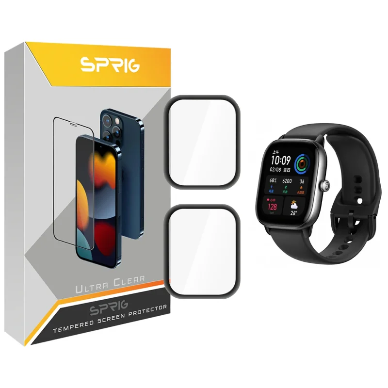 محافظ صفحه نمایش نانو اسپریگ مدل SPG مناسب برای ساعت هوشمند امیزفیت GTS بسته دو عددی