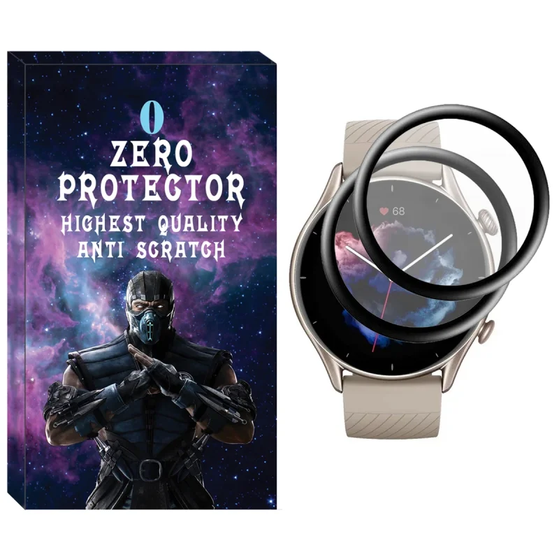 محافظ صفحه نمایش نانو زیرو مدل NZO مناسب برای ساعت هوشمند شیائومی Amazfit GTR 3 Pro بسته دو عددی