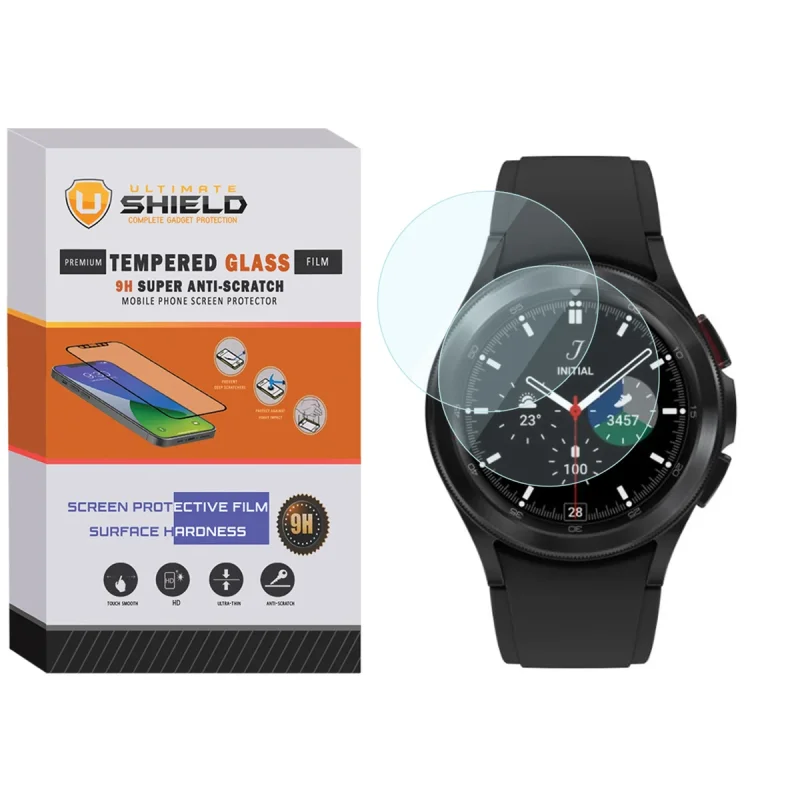 محافظ صفحه نمایش شیشه ای آلتیمیت شیلد مدل SH-UL مناسب برای ساعت هوشمند سامسونگ Galaxy Watch 4 Classic 42mm بسته دو عددی