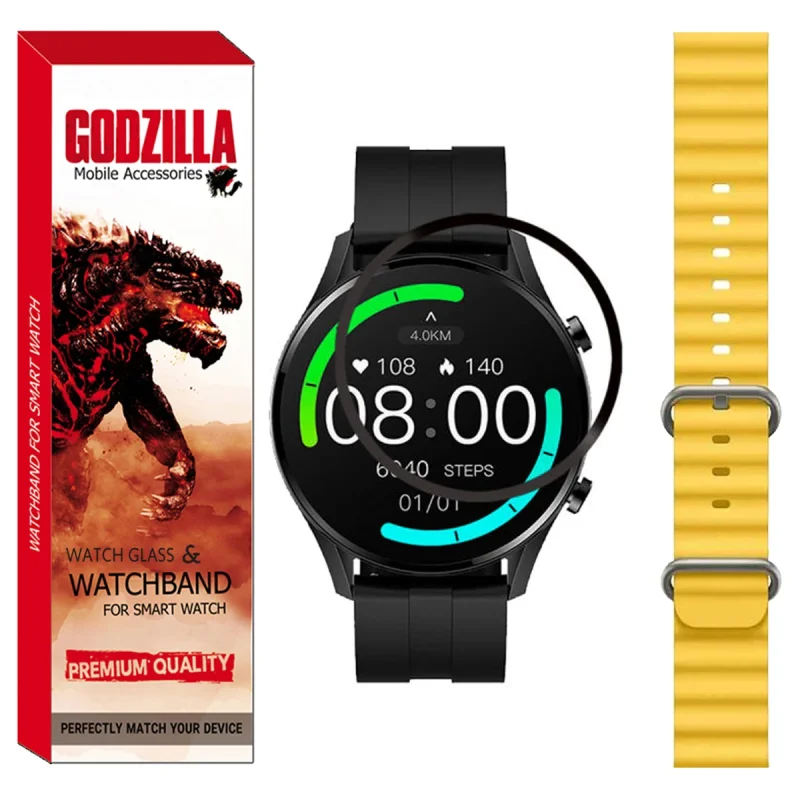 محافظ صفحه نمایش گودزیلا مدل GS-Ocean مناسب برای ساعت هوشمند ایمیلب W12 به همراه بند