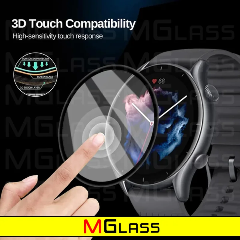 محافظ صفحه نمایش نانو ام‌گلس مدل Pmma-MG مناسب برای ساعت هوشمند هایلو GS LS09A بسته سه عددی