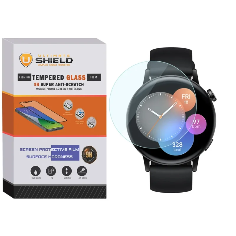 محافظ صفحه نمایش شیشه ای آلتیمیت شیلد مدل SH-UL مناسب برای ساعت هوشمند هوآوی GT3 42mm