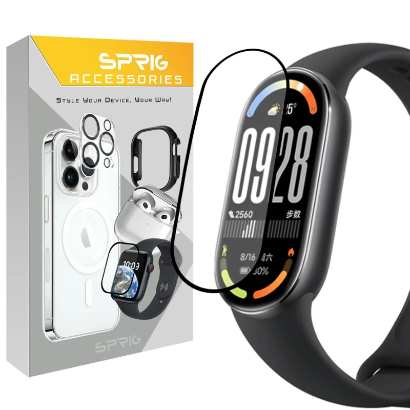 محافظ صفحه نمایش اسپریگ مدل Pmma-SPG مناسب برای ساعت هوشمند شیائومی Mi band 10