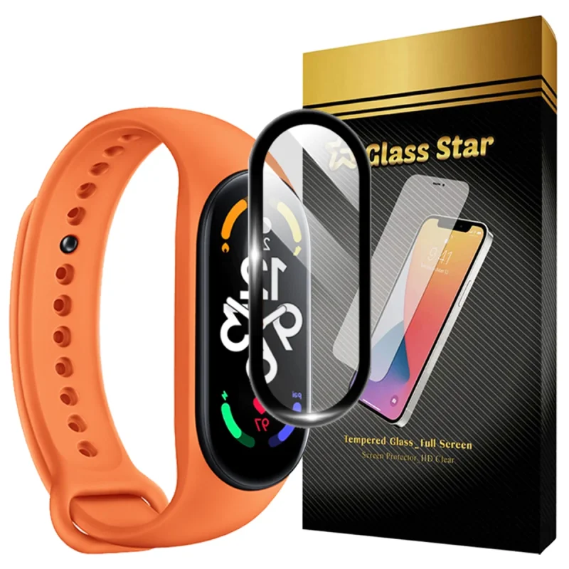 محافظ صفحه نمایش گلس استار مدل GWPM مناسب برای ساعت هوشمند شیائومی Mi Band 7