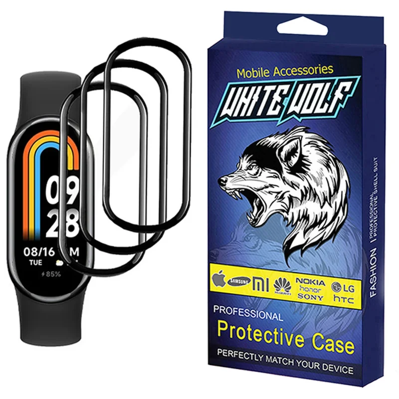 محافظ صفحه نمایش وایت ولف مدل W-PWM3 مناسب برای ساعت هوشمند شیائومی Mi Band 9 بسته 3 عددی