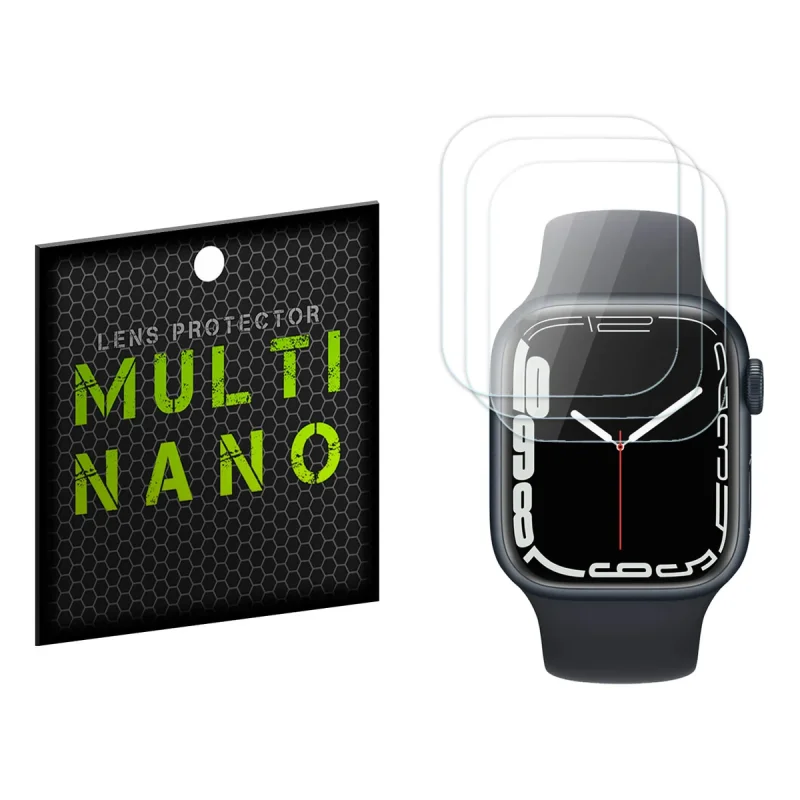 محافظ صفحه نمایش مولتی نانو مدل X-S3T مناسب برای ساعت هوشمند اپل Watch Series 7 45mm بسته سه عددی