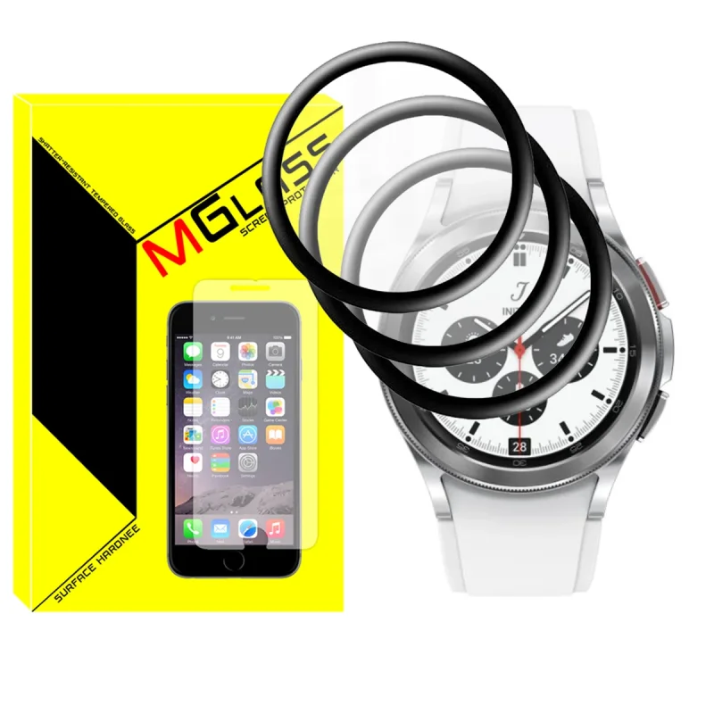 محافظ صفحه نمایش نانو ام‌گلس مدل NMG مناسب برای ساعت هوشمند سامسونگ Galaxy Watch 4 Classic 46mm بسته سه عددی