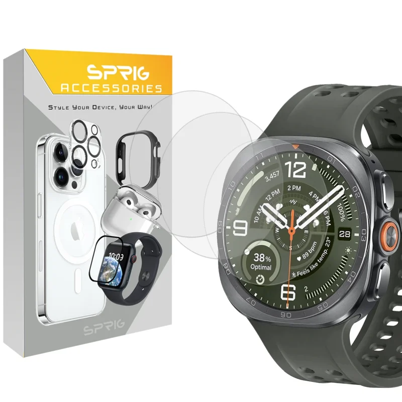 محافظ صفحه نمایش اسپریگ مدل SH-SPG مناسب برای ساعت هوشمند سامسونگ Galaxy Watch Ultra2 47mm مجموعه 3 عددی