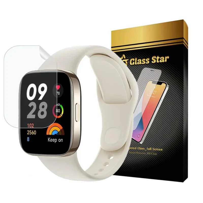 محافظ صفحه نمایش هیدروژل گلس استار مدل MTBWS مناسب برای ساعت هوشمند شیائومی Redmi Watch 3