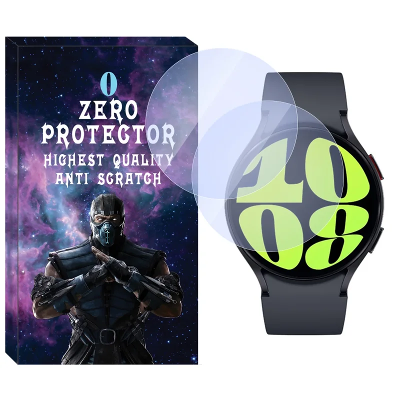 محافظ صفحه نمایش شیشه‌ای زیرو مدل SH-ZR مناسب برای ساعت هوشمند سامسونگ Galaxy watch 6 40mm بسته دو عددی