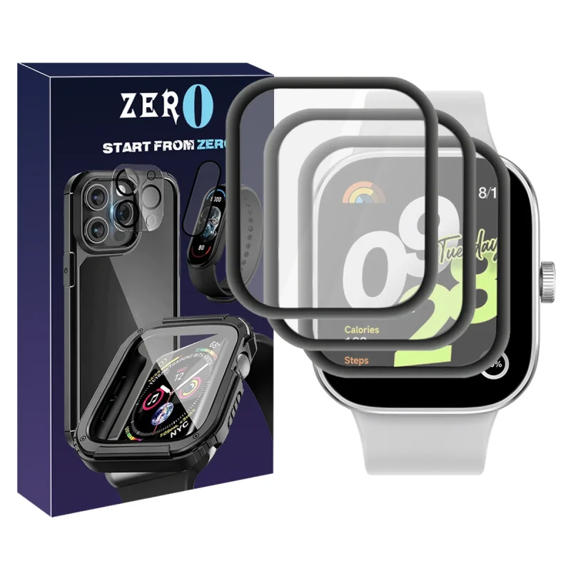 محافظ صفحه نمایش زیرو مدل Pmma-ZR مناسب برای ساعت هوشمند شیائومی Redmi Watch 4 بسته سه عددی