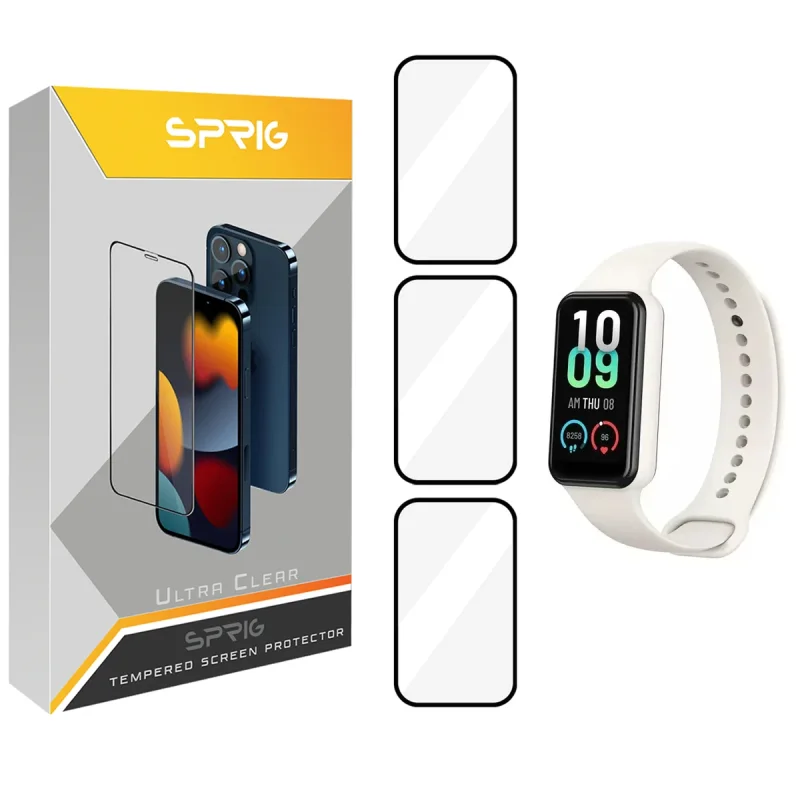 محافظ صفحه نمایش نانو اسپریگ مدل SPG مناسب برای ساعت هوشمند امیزفیت Band 7 بسته سه عددی