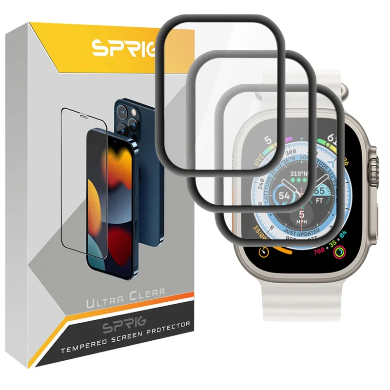 محافظ صفحه نمایش نانو اسپریگ مدل SPG مناسب برای ساعت هوشمند BW8 Ultra بسته سه عددی