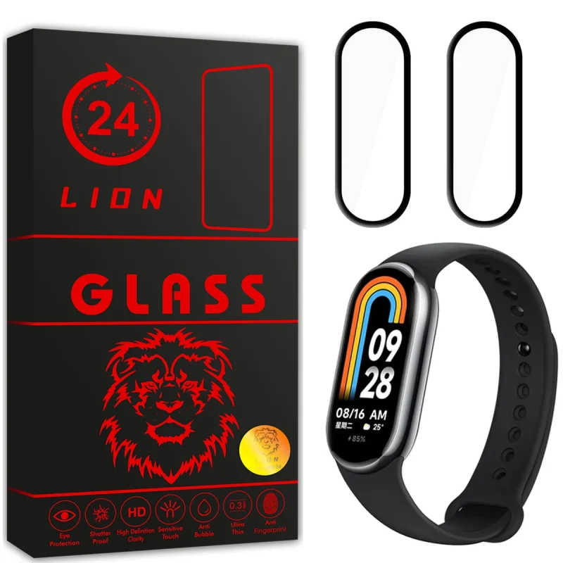 محافظ صفحه نمایش لاین مدل RT007 مناسب برای ساعت هوشمند شیائومی Mi Band 8 بسته دو عددی