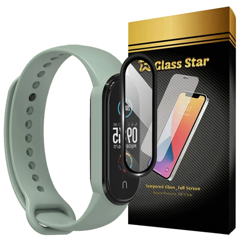 محافظ صفحه نمایش گلس استار مدل GWPM مناسب برای ساعت هوشمند شیائومی Mi Band 6