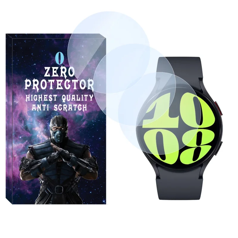 محافظ صفحه نمایش شیشه‌ای زیرو مدل SH-ZR مناسب برای ساعت هوشمند سامسونگ Galaxy watch 6 40mm بسته سه عددی