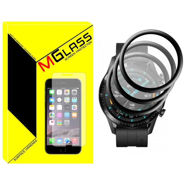 محافظ صفحه نمایش نانو ام گلس مدل NMG مناسب برای ساعت هوشمند هوآوی Watch GT2 46mm بسته سه عددی