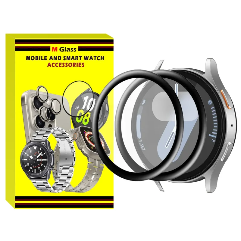 محافظ صفحه نمایش نانو ام‌گلس مدل Pmma-MG مناسب برای ساعت هوشمند سامسونگ Galaxy Watch 7 40mm بسته دو عددی