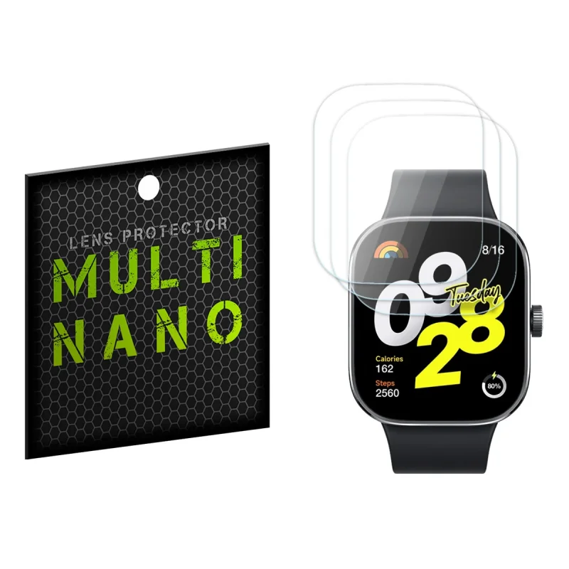 محافظ صفحه نمایش مولتی نانو مدل X-S3N مناسب برای ساعت هوشمند شیائومی Redmi Watch 4 بسته سه عددی