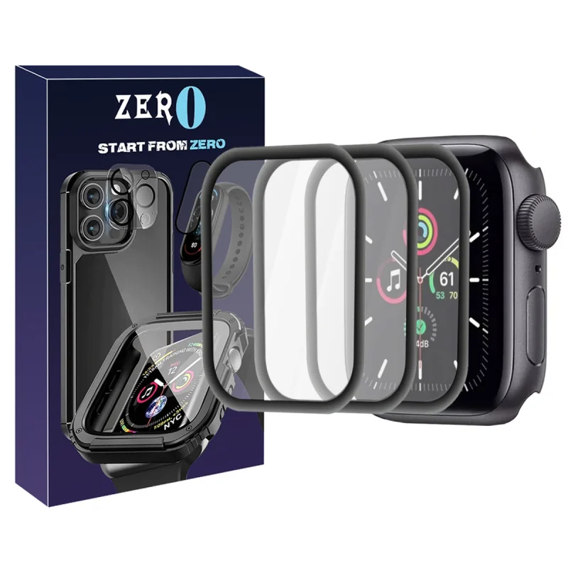 محافظ صفحه نمایش زیرو مدل Film Protector ZR مناسب برای اپل واچ سری 9 سایز 41 میلی متری بسته سه عددی
