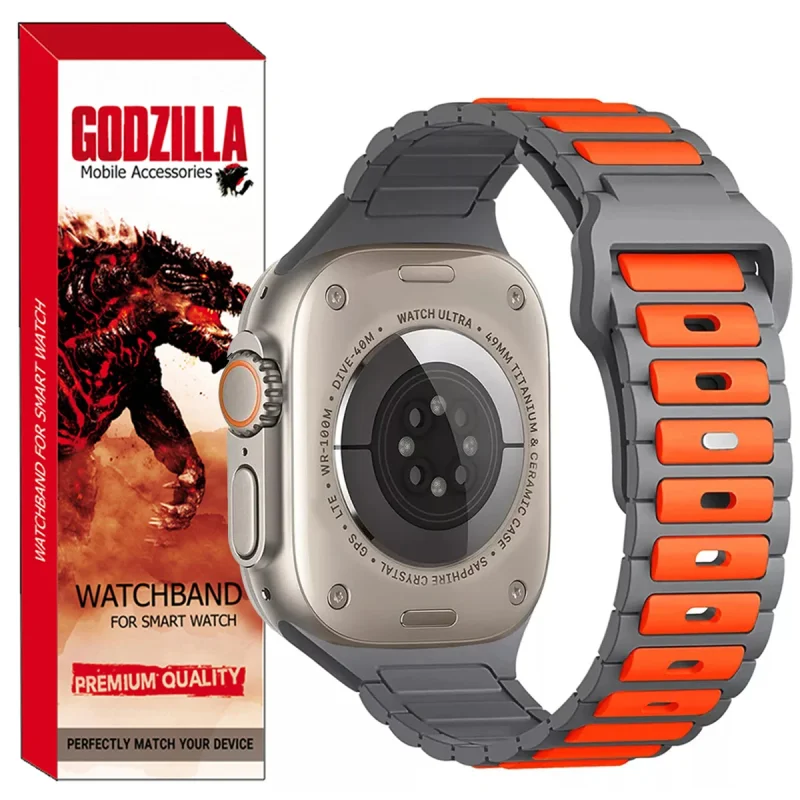 بند گودزیلا مدل RIPPLE مناسب برای اپل واچ 38/40 میلی متری سری 1/2/3/4/5/6/SE