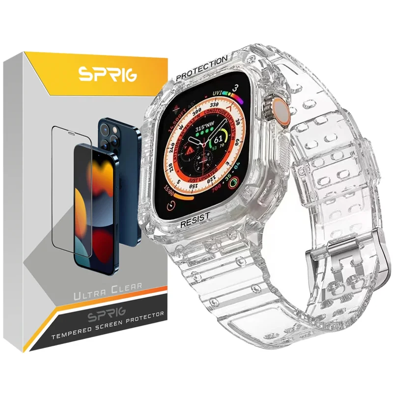 بند اسپریگ مدل Colorless G-Shock مناسب برای اپل واچ Ultra 49 میلیمتری