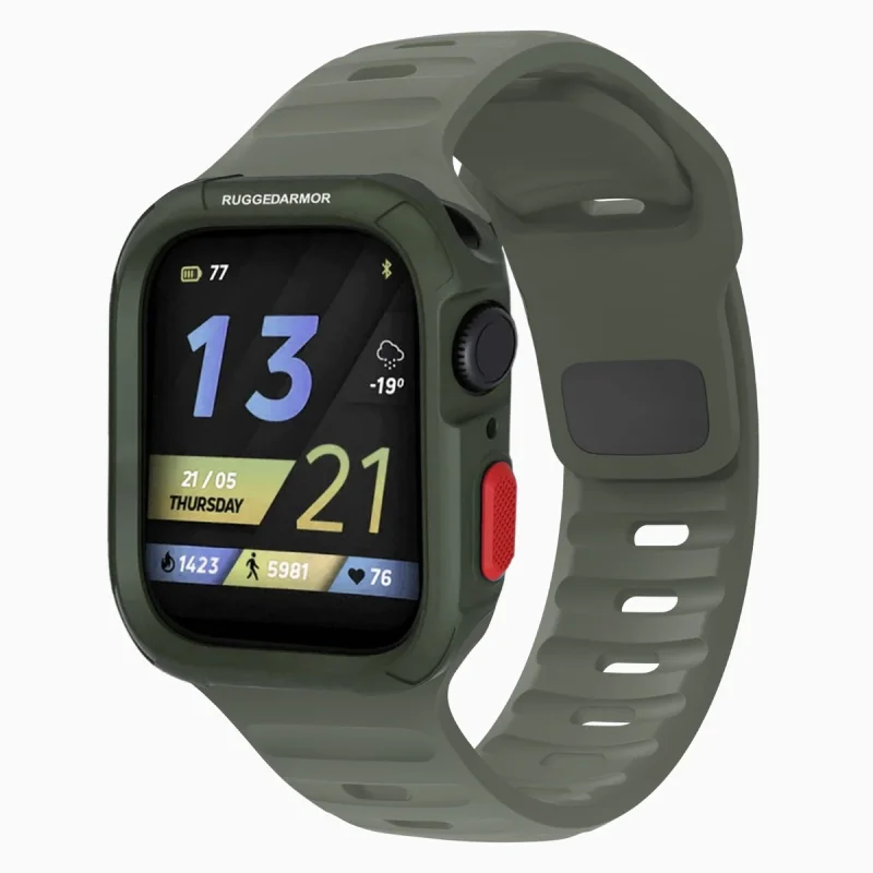 بند اسپریگ مدل Spig Rugged Armor مناسب برای اپل واچ Series Se 44mm به همراه کاور