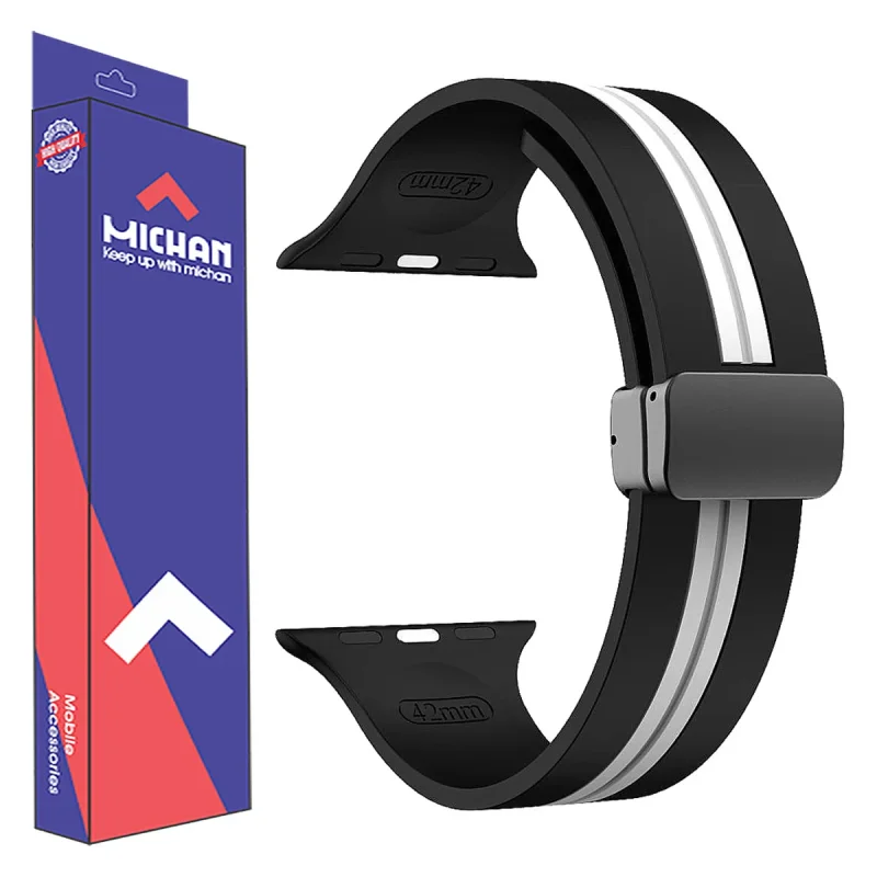 بند میچان مدل Magnetic-2CC مناسب برای اپل واچ سری SE 44 میلی متری