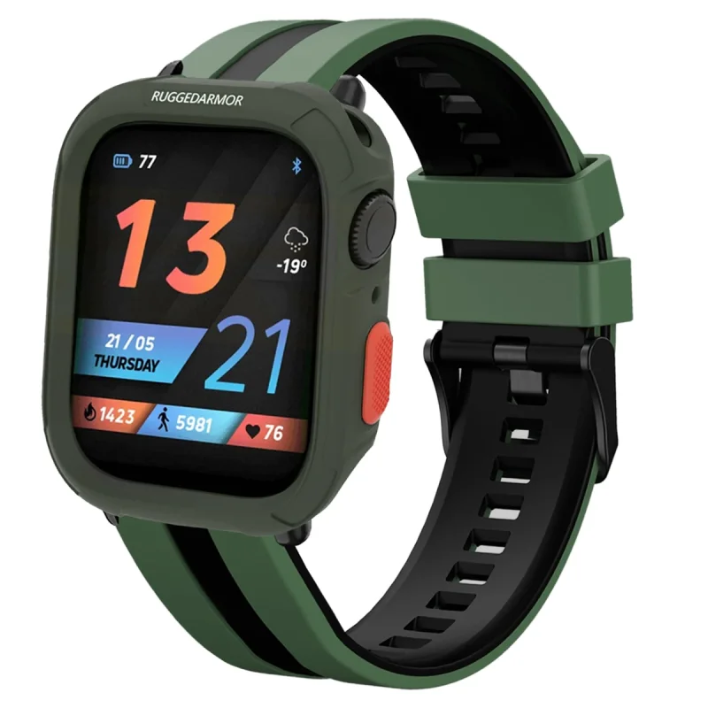 بند اسپریگ مدل Ferrer Rugged مناسب برای اپل واچ 46 میلی متری سری 11 به همراه کاور