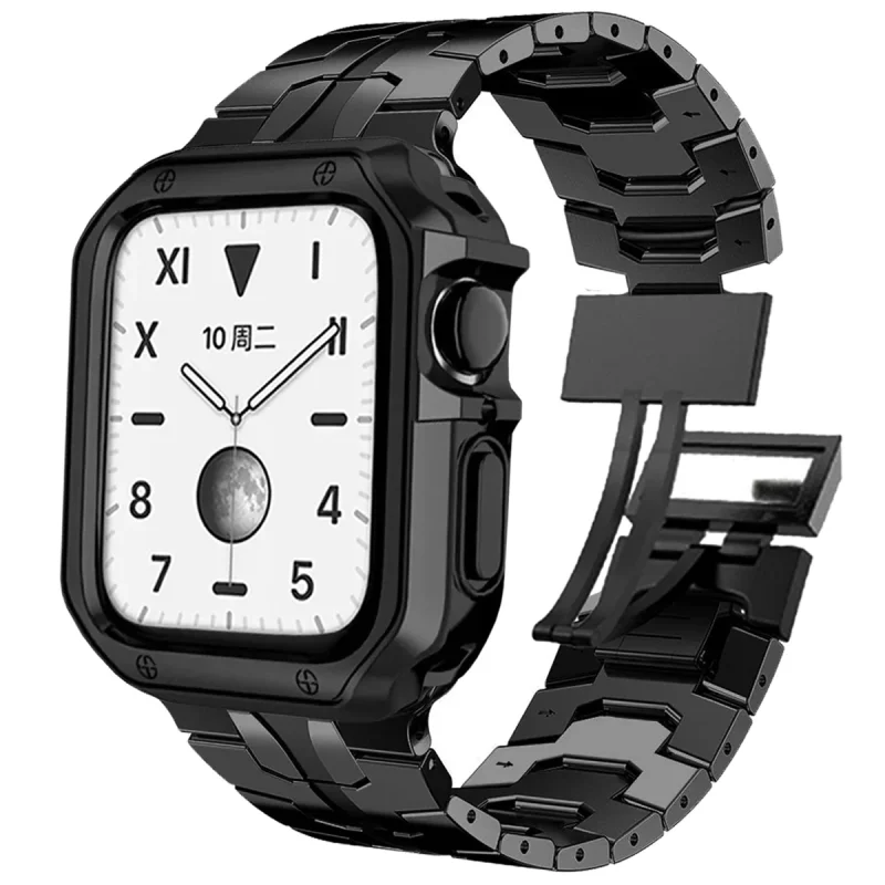 بند اسپریگ مدل Magnetic Iron man LX مناسب برای اپل واچ Ultra / Ultra 2 49mm به همراه کاور