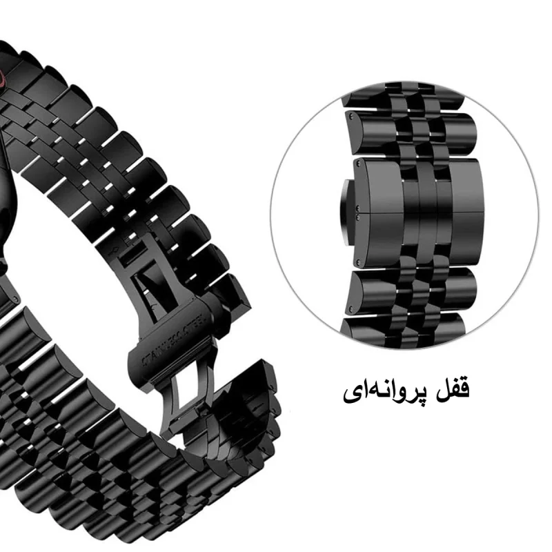 بند ام‌گلس مدل 5Bead MG مناسب برای اپل واچ سری Se/Ultra/1/2/3/4/5/6/7/8/9 سایز 42/44/45/49 میلی متری