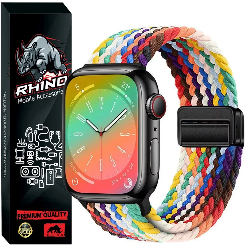 بند راینو مدل Braid Magnet مناسب برای اپل واچ Series 7 41mm / Series 8 41mm / Series 9 41mm